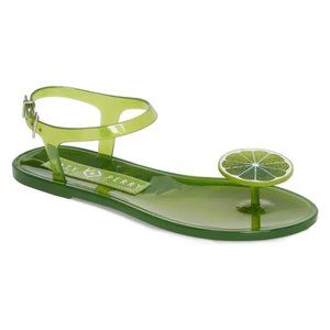 Katy Perry The Geli Flat Sandals in Lime Green